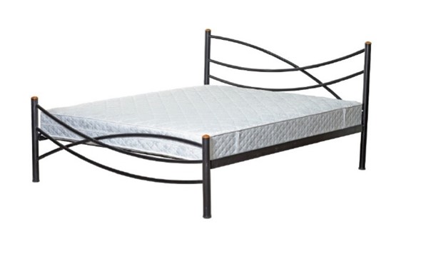 Кровать в спальню Волна, 160х200, черная в Уссурийске - изображение