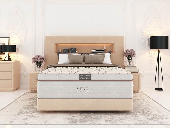 Кровать в спальню Smart Compact/Podium M 160х200, Флок (Велсофт Бежевый) во Владивостоке - изображение