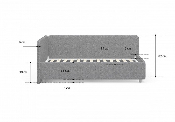 Кровать с подъемным механизмом Capri 80х190 в Артеме - изображение 4