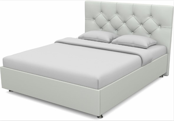 Кровать 1.5-спальная Моника 1400 с основанием (Nitro White) во Владивостоке - изображение