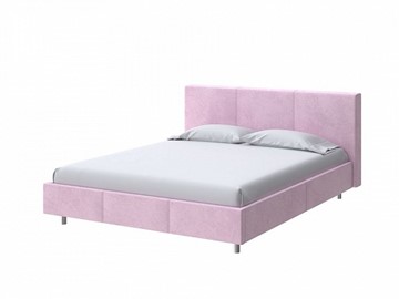 Односпальная кровать Novo 90х200 Велюр (Teddy Розовый фламинго) в Артеме