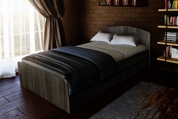 Спальная кровать 1600х2000 с низкой ножной спинкой во Владивостоке - изображение