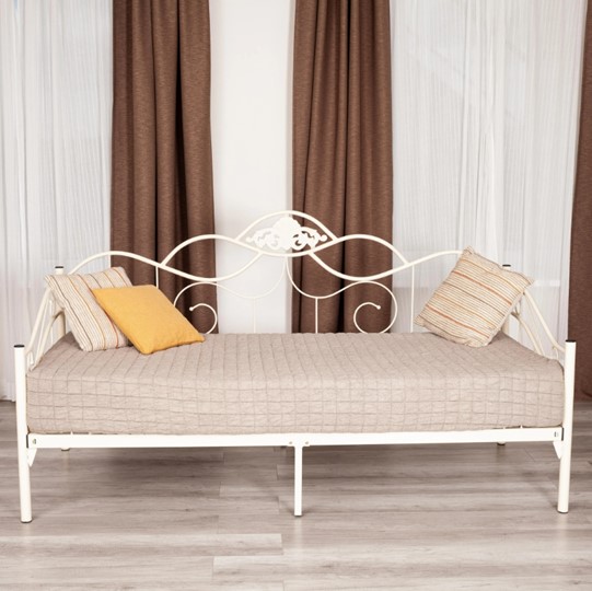 Кровать 1-спальная Federica (mod. AT-881) дерево гевея/металл, 90*200 см (Day bed), Белый (butter white) во Владивостоке - изображение 9