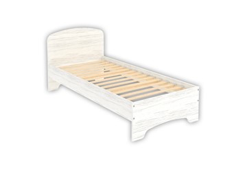Спальная кровать KМ09 с основанием, цвет Арктика в Уссурийске