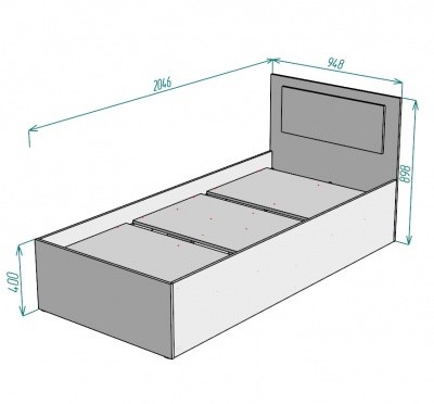 Кровать односпальная Ольга L53, БП в Артеме - изображение 1