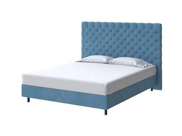 Спальная кровать Paris Boxspring Standart 90х200, Велюр (Monopoly Прованский синий (792)) в Уссурийске