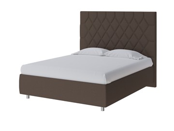 Спальная кровать Rhomby 90х200, Рогожка (Savana Chocolate (шоколад)) в Артеме