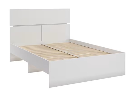 Кровать полутороспальная Агата М9, 140х200 белая во Владивостоке - изображение