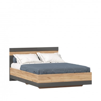 Кровать в спальню Фиджи 1400 ЛД 659.074, Дуб золотой/Антрацит в Артеме - изображение