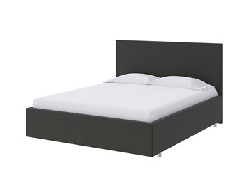 Спальная кровать Flat 140х200, Велюр (Forest 520 Темно-серый) в Артеме