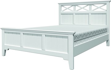 Полутороспальная кровать Грация-5 с белым карнизом (Белый Античный) 140х200 в Уссурийске