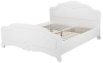 Спальная кровать Лотос (Белый) 160х200 с основанием во Владивостоке - предосмотр 1