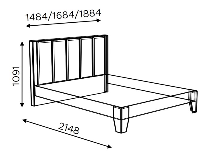 Кровать Моника 1,4 с ортопедическим основанием в Артеме - изображение 2