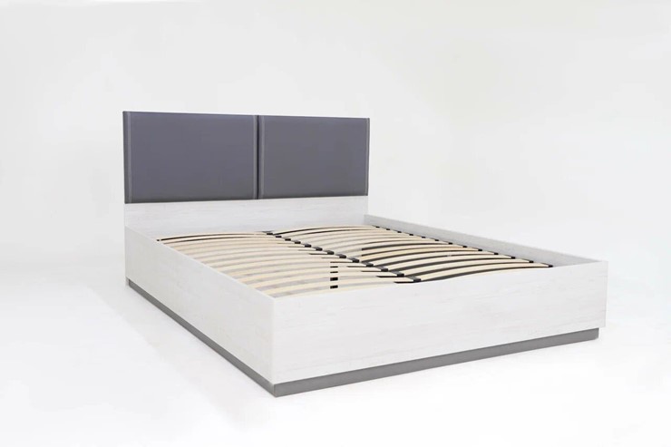 Кровать с подъемным механизмом полутороспальная Винтер-14, винтерберг/темно-серый/спейс графит в Уссурийске - изображение 1