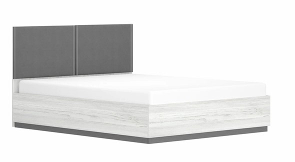 Кровать с подъемным механизмом полутороспальная Винтер-14, винтерберг/темно-серый/спейс графит в Уссурийске - изображение