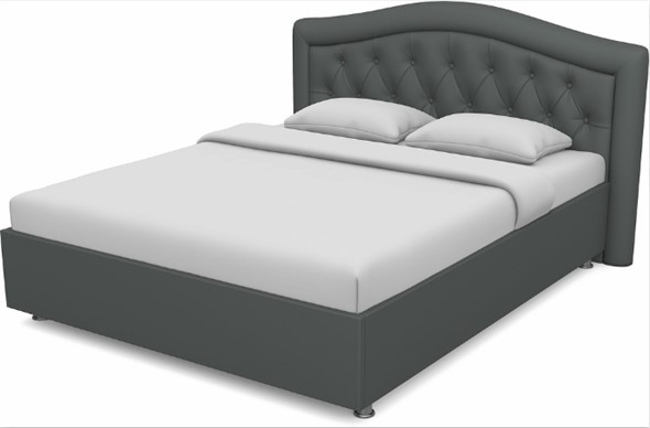 Кровать 1.5-спальная Луиза 1400 с основанием (Nitro Grey) во Владивостоке - изображение