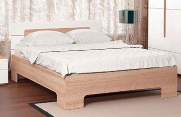 Спальная кровать Некст, 1400, цвет дуб сонома/белый в Уссурийске