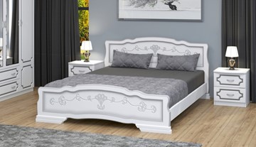 Спальная кровать Карина-6 (Белый Жемчуг) 120х200 в Уссурийске