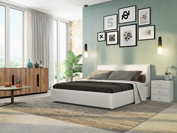 Двуспальная кровать с механизмом Нэнси 160х200, Ideal 301.кож.зам во Владивостоке
