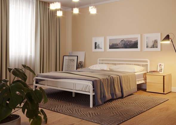 Кровать односпальная Леон, 900, белый в Артеме - изображение