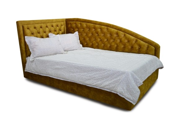 Кровать угловая без механизма с низкими ножками Грета 1340х2150 мм во Владивостоке - изображение
