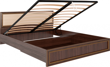 Кровать с подъемным механизмом Беатрис М11 с мягким изголовьем (Орех Гепланкт) в Уссурийске