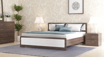 Кровать 2-спальная Золушка, 160х200 с основанием, кожзам, венге в Артеме
