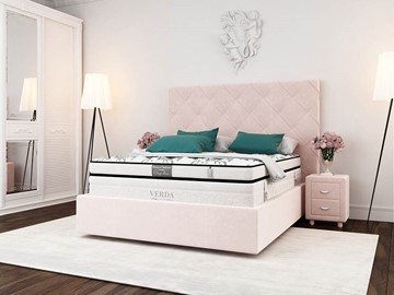 Кровать двуспальная Style Compact/Island M 180х200, Флок (Велсофт Винтажный розовый) в Артеме