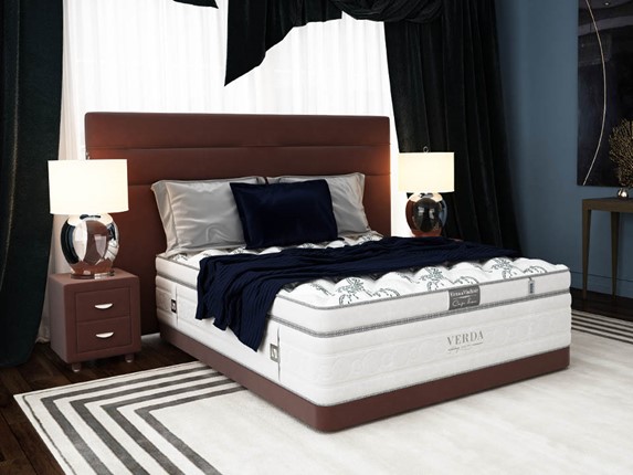 Кровать в спальню Modern/Basement 180х200, Флок (Велсофт Спелая слива) во Владивостоке - изображение