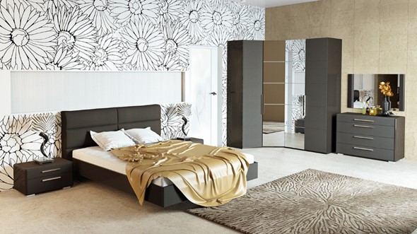 Гарнитур в спальню Наоми №1, цвет Фон серый, Джут во Владивостоке - изображение