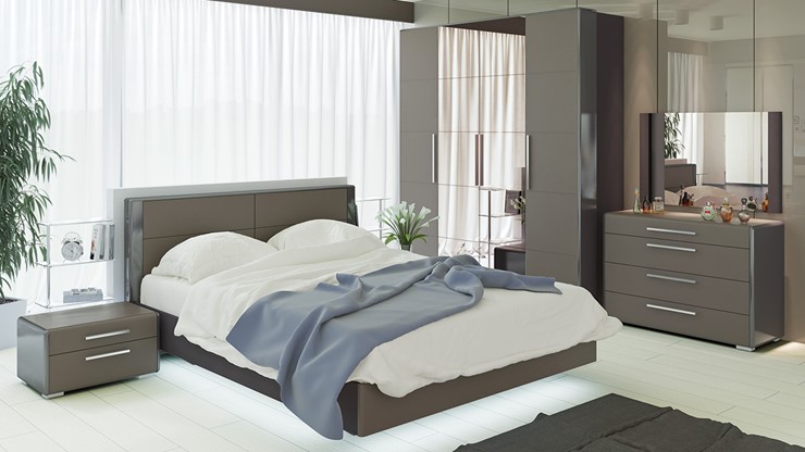 Гарнитур в спальню Наоми №1, цвет Фон серый, Джут во Владивостоке - изображение 4