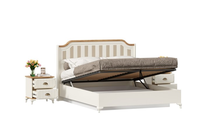 Гарнитур спальный Вилладжио, набор 3 (кровать 1600 с механизмом) во Владивостоке - изображение 1