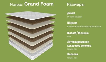 Беспружинный матрас Grand Foam 19 во Владивостоке - предосмотр 4