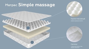 Беспружинный матрас Simple massage 10 в Артеме - предосмотр 2