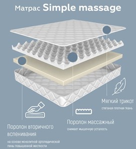 Беспружинный матрас Simple massage 16 во Владивостоке - предосмотр 4