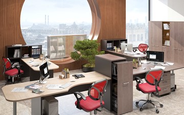Комплект офисной мебели Xten в опенспэйс для четырех сотрудников во Владивостоке - предосмотр 5