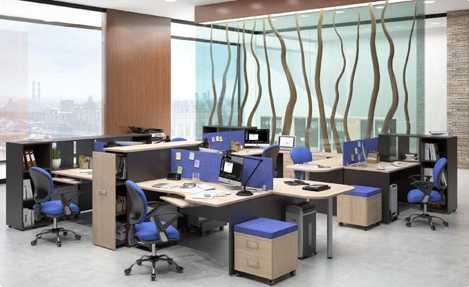 Набор мебели в офис Xten для двух сотрудников с тумбочками в Находке - изображение 6