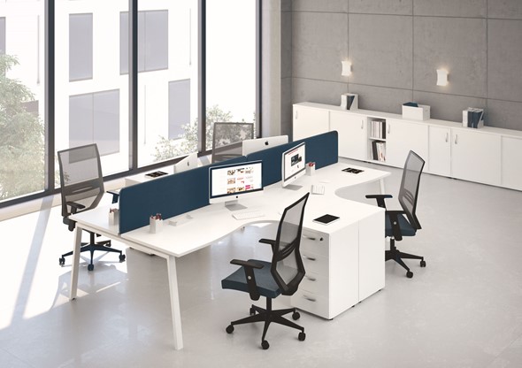 Набор мебели в офис А4 (металлокаркас TRE) белый премиум / металлокаркас белый во Владивостоке - изображение