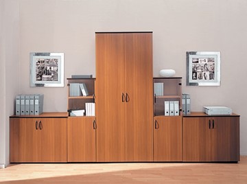 Комплект офисной мебели ДИН-Р (французский орех) во Владивостоке - предосмотр 4
