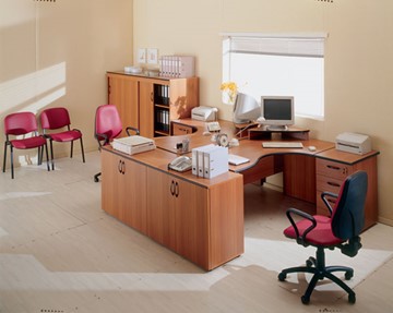 Комплект офисной мебели ДИН-Р (французский орех) во Владивостоке - предосмотр 5