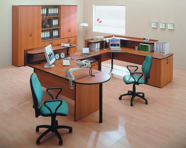 Комплект офисной мебели ДИН-Р (французский орех) во Владивостоке - изображение