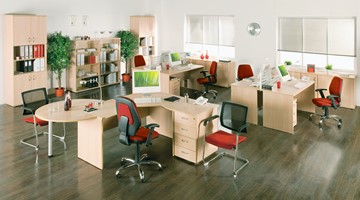 Набор мебели в офис Формула (вяз светлый) в Уссурийске