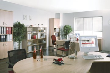 Набор мебели в офис Формула (вяз светлый) во Владивостоке - предосмотр 1
