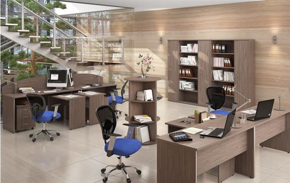 Офисный набор мебели IMAGO книжные шкафы, 4 рабочих места в Артеме - изображение
