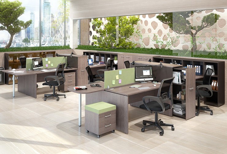 Набор мебели в офис Xten для двух сотрудников с тумбочками в Артеме - изображение
