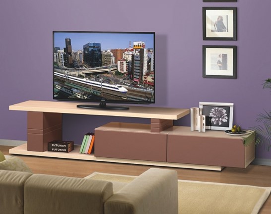 ТВ-тумба 4, цвет Капучино, Туя светлая в Уссурийске - изображение