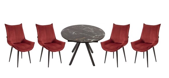 Обеденная зона стол Олимп, 4 стула Осло в Артеме - изображение