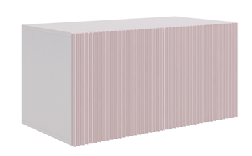 Антресоль двухдверная Зефир 118.01 (белое дерево/пудра розовая (эмаль)) в Находке