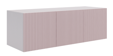 Трехдверная антресоль Зефир 119.01 (белое дерево/пудра розовая (эмаль)) в Артеме