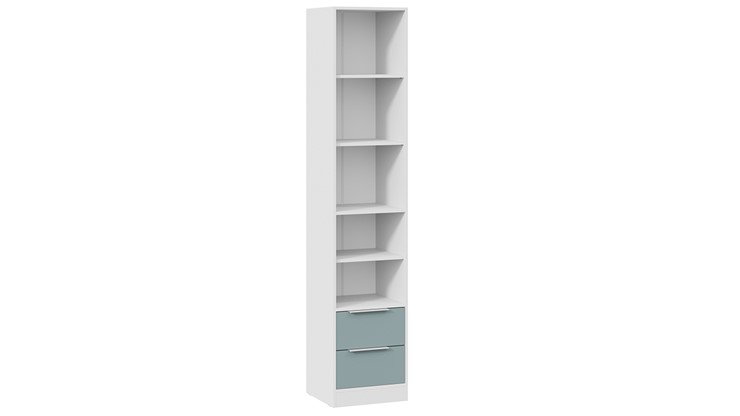 Шкаф комбинированный Марли (Белый/Серо-голубой) в Находке - изображение 4